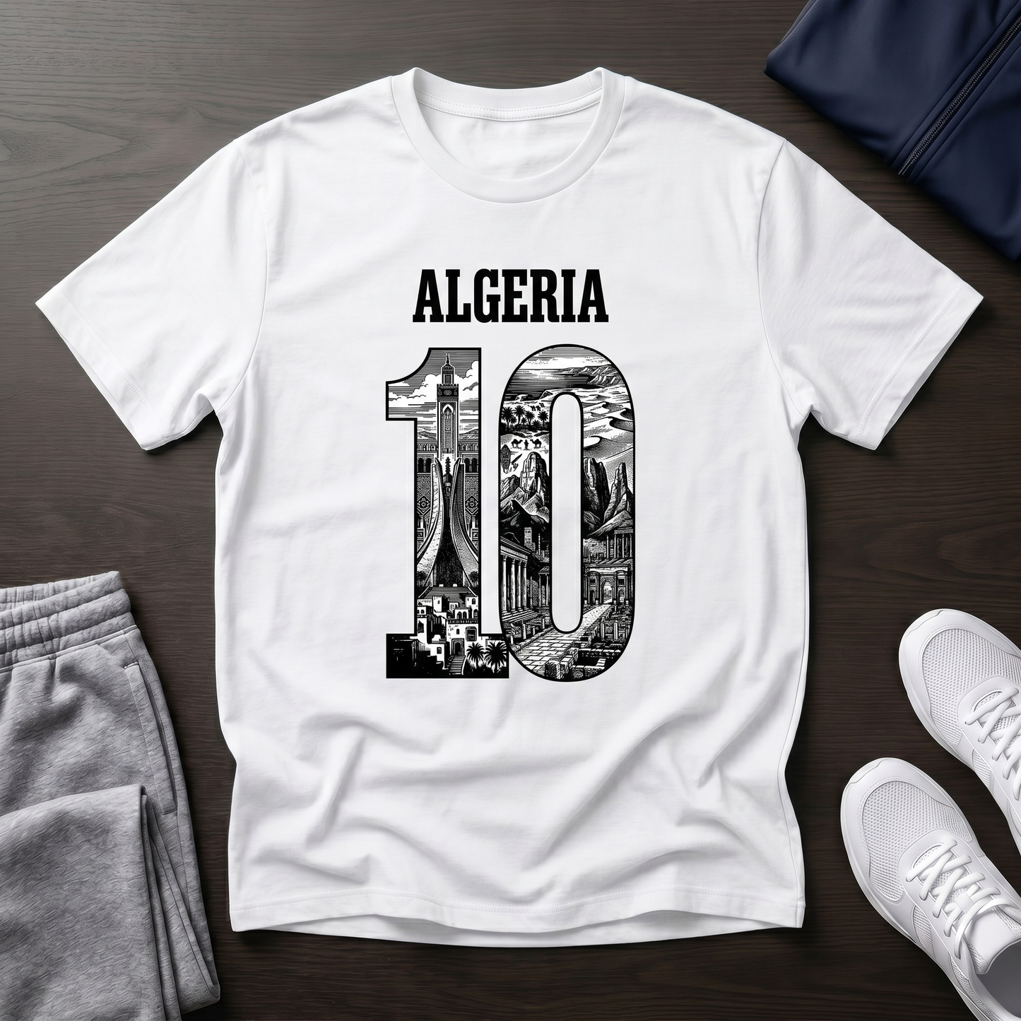 №59 - Algeria №10 Tshirt 100% coton