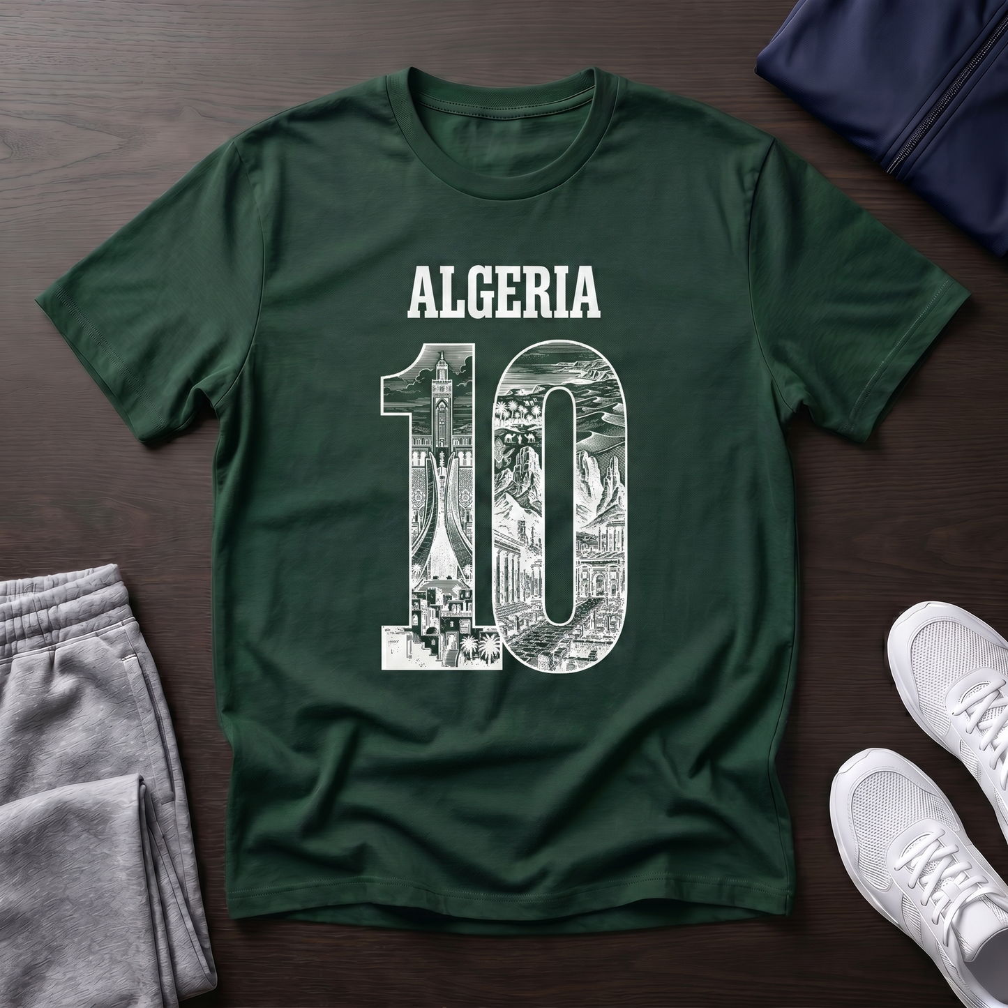 №59 - Algeria №10 Tshirt 100% coton